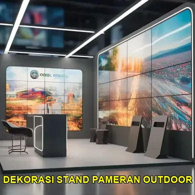 dekorasi stand pameran outdoor